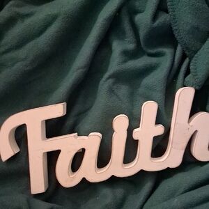 White Faith Wall Decor